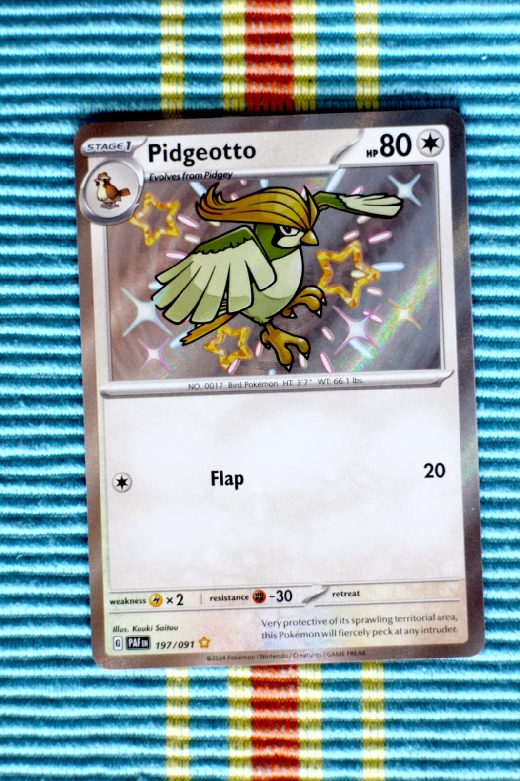 Pokémon TCG Pidgeotto SV: Paldean Fates NM #197/091