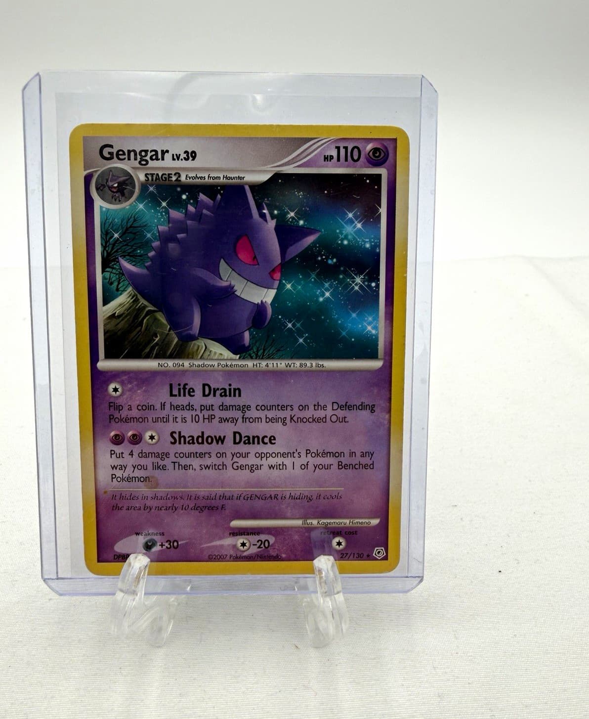 Gengar 27/130 2007 Pokemon Diamond Pearl Non-Holo Rare MP