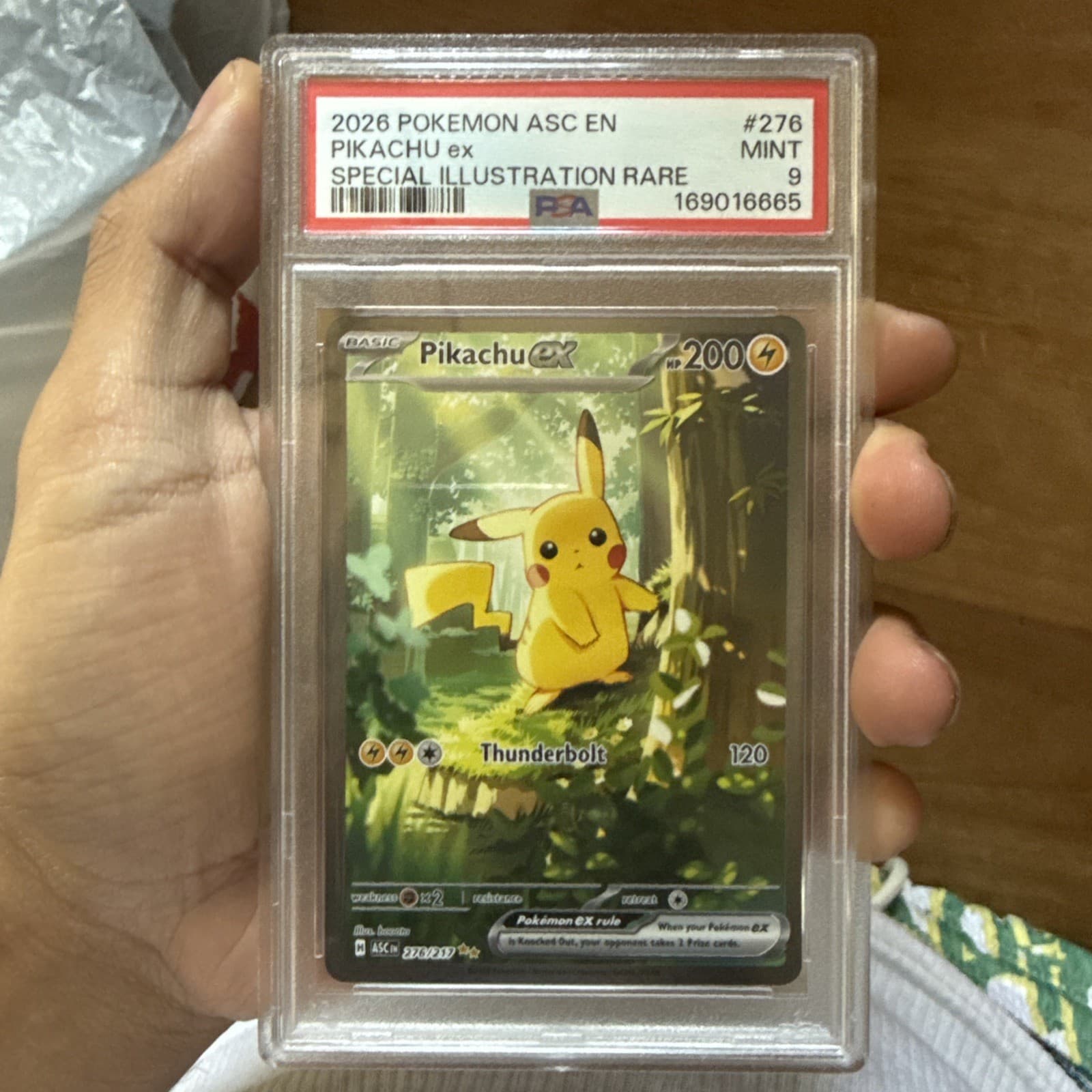 PSA 9 Pikachu EX 276/217 Ascended Heroes Special Illustration Rare POKEMON