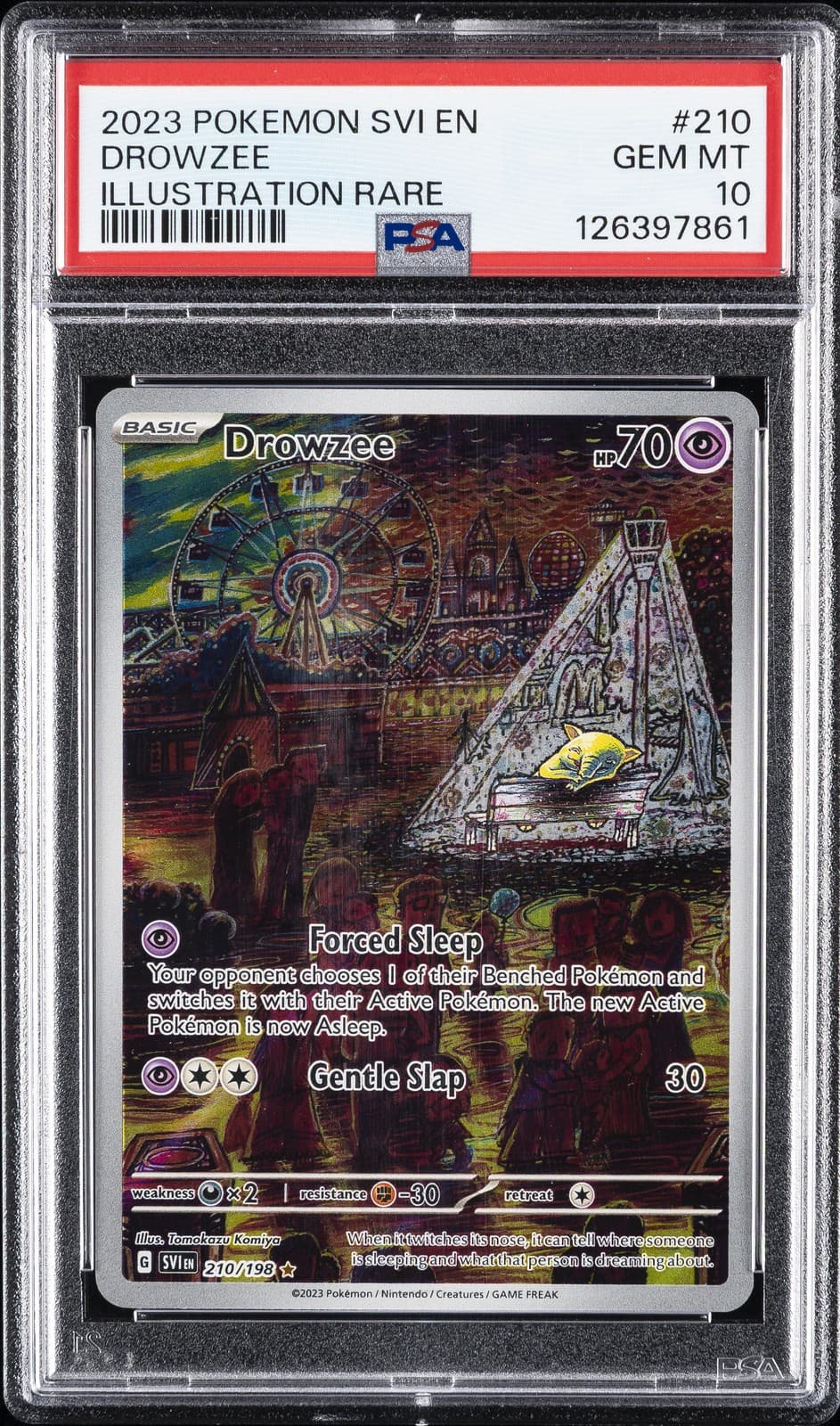 2023 POKEMON SVI EN-SCARLET & VIOLET ILLUSTRATION RARE #210 DROWZEE PSA 10