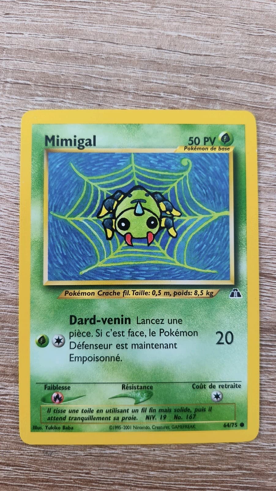 🔥🇨🇵🔥 Carte Pokémon Mimigal 64/75 Neo Discovery Wizards Française 🔥🇨🇵🔥