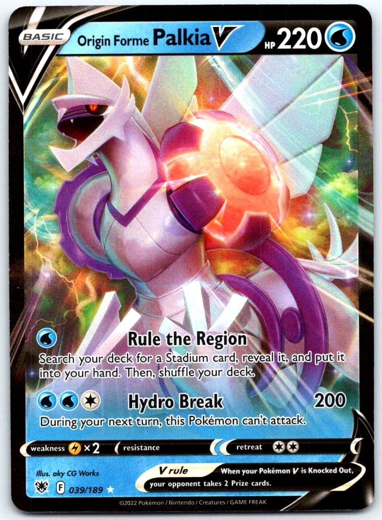 Origin Forme Palkia V 039/189 SWSH10: Astral Radiance Holo-PTCG-NM
