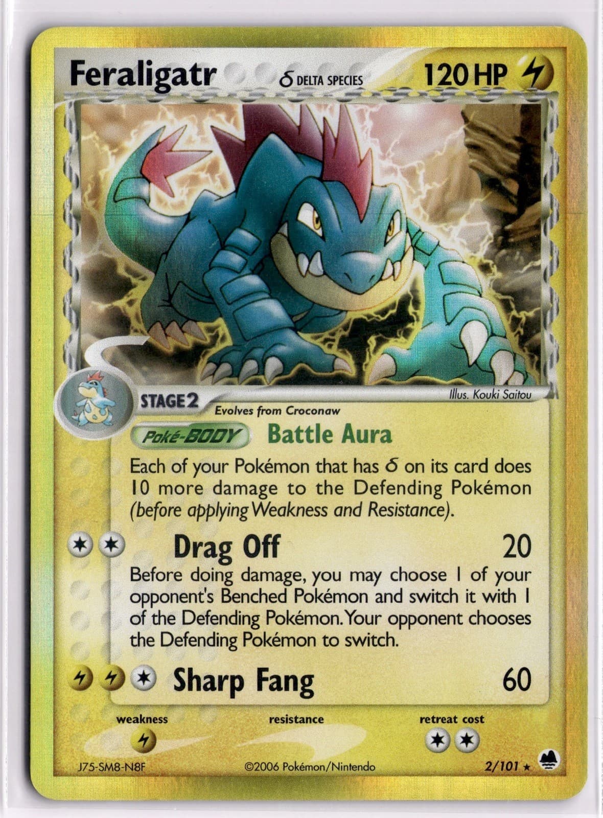 Feraligatr 2/101 Holo Rare Dragon Frontiers Pokemon Near Mint