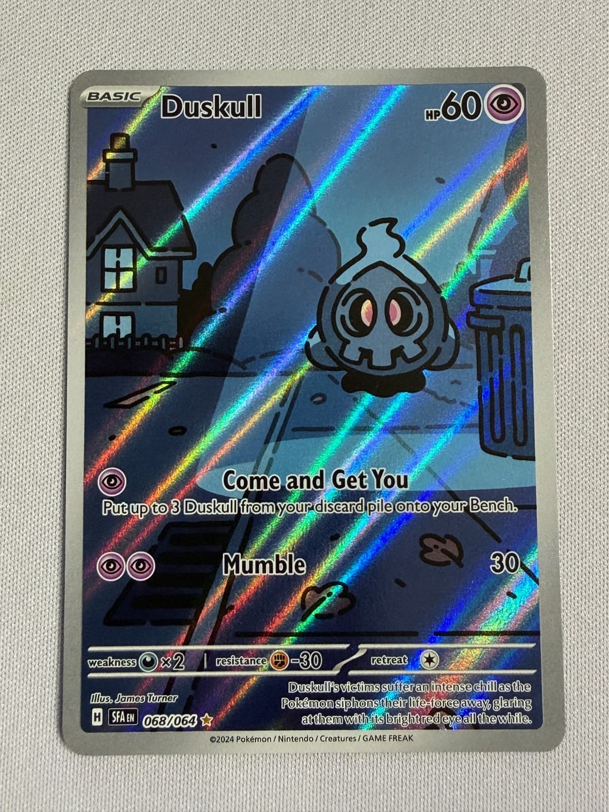 Pokemon Duskull Shrouded Fable Illustration Rare Full Art Holo 068/064