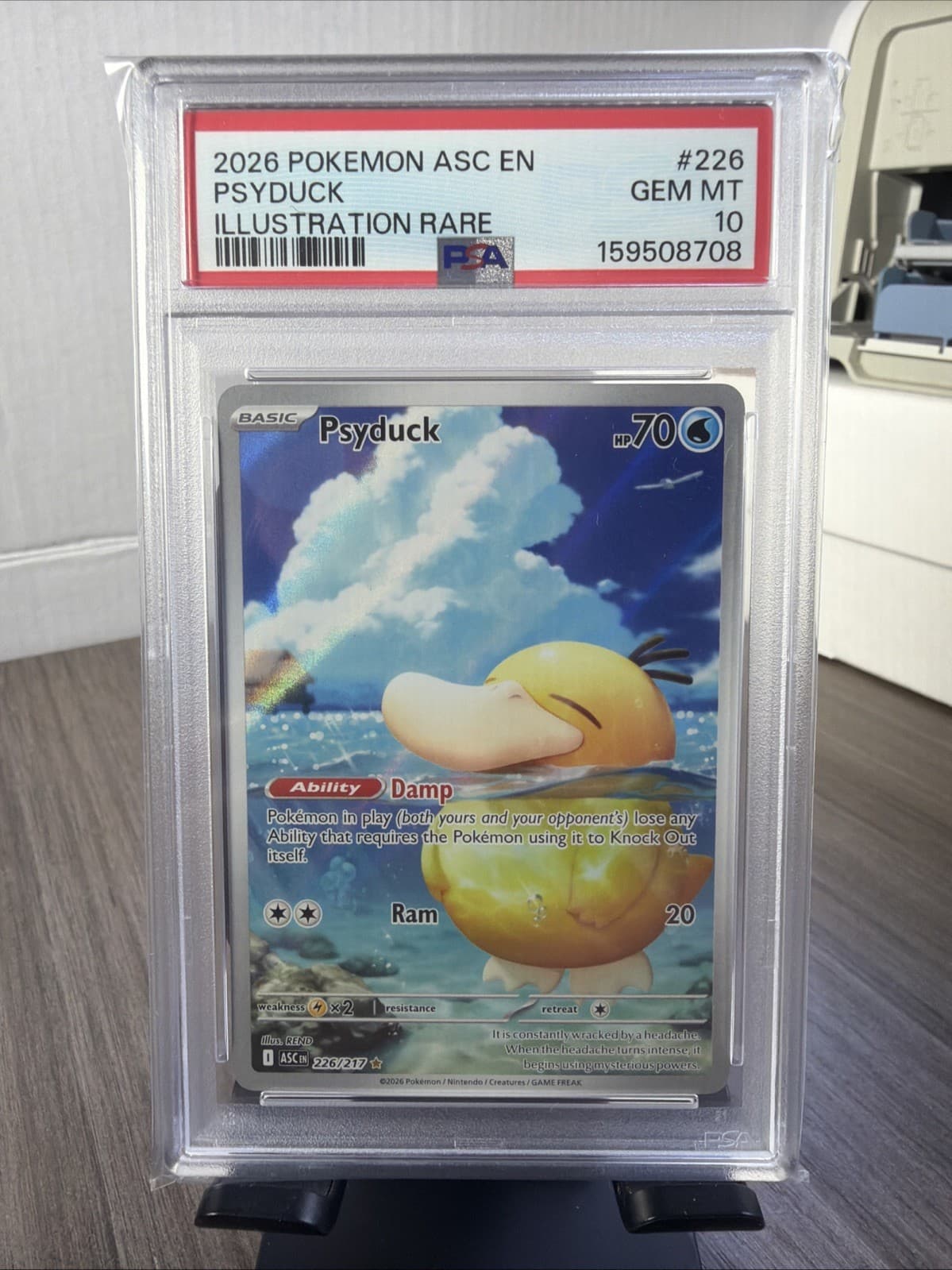 2026 POKEMON ASC EN-ASCENDED HEROES ILLUSTRATION RARE #226 PSYDUCK PSA 10