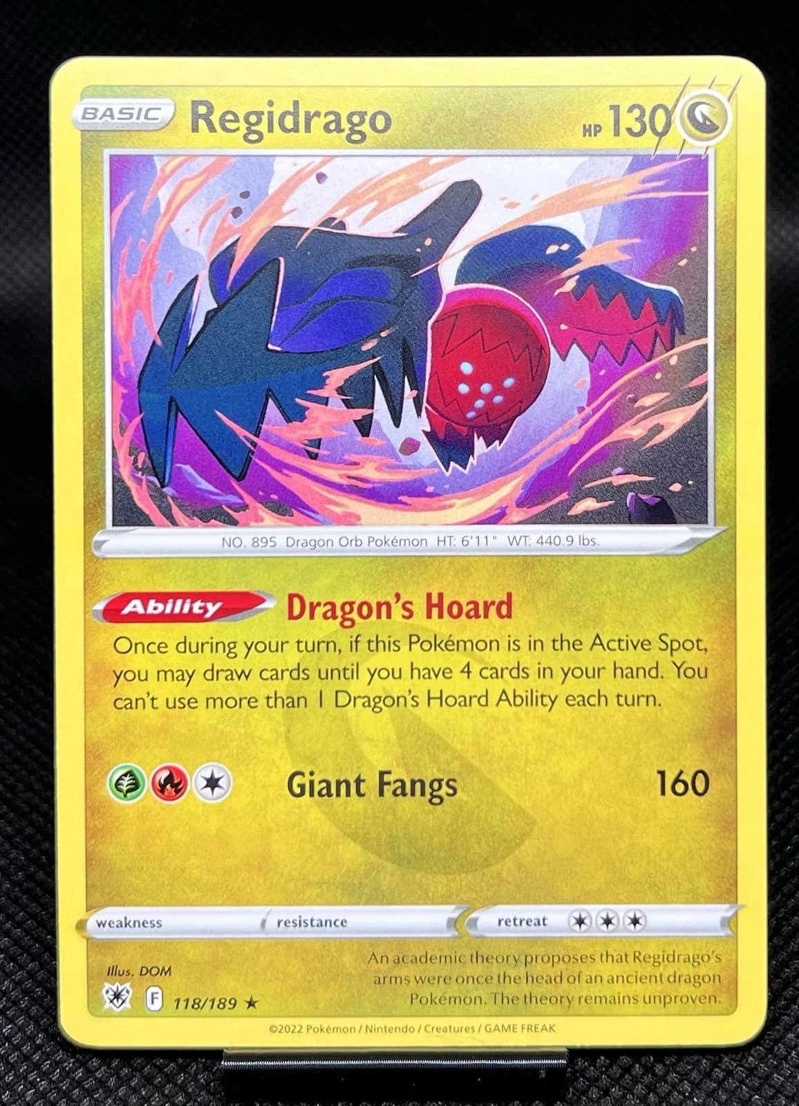 Pokemon TCG Regidrago 118/189 Rare Astral Radiance Sword & Shield NM