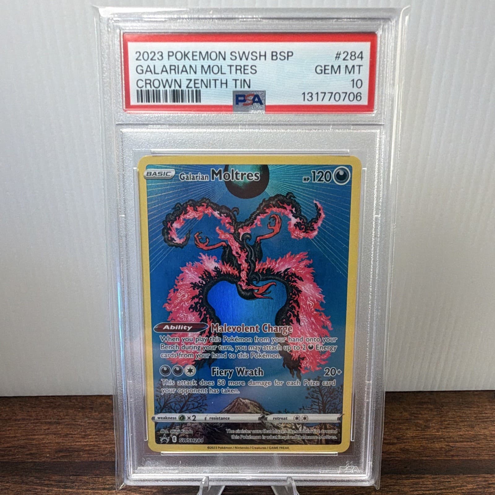 2023 Pokémon Galarian Moltres SWSH284 Sword & Shield Promo PSA 10