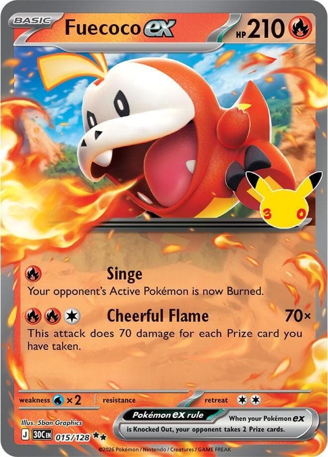 Fuecoco ex #15 Pokemon 30th Celebration