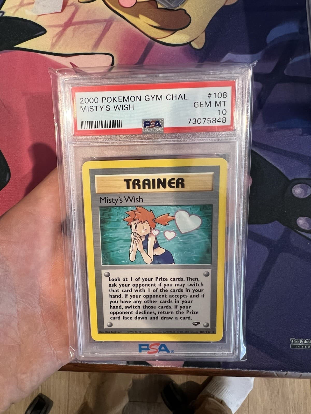 2000 POKEMON GYM CHALLENGE UNLIMITED #108 MISTY'S WISH PSA 10 - RARE! POP 27