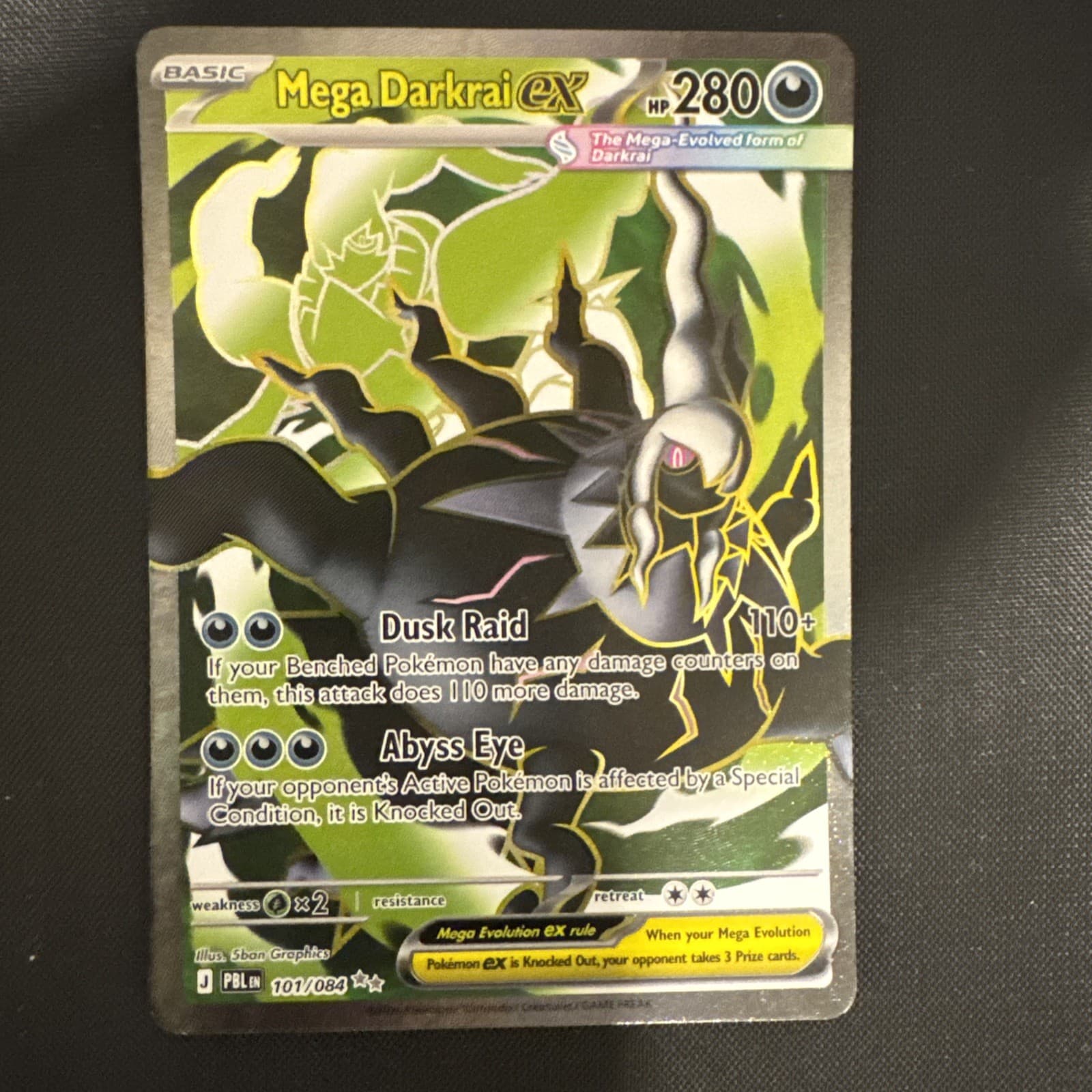 Mega Darkrai ex Holo Pitch Black 101/084 NM Pokemon
