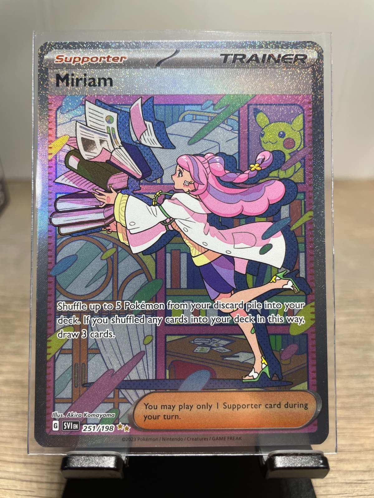 Pokemon Miriam 251/198 Scarlet & Violet Base Set Holofoil SIR NM