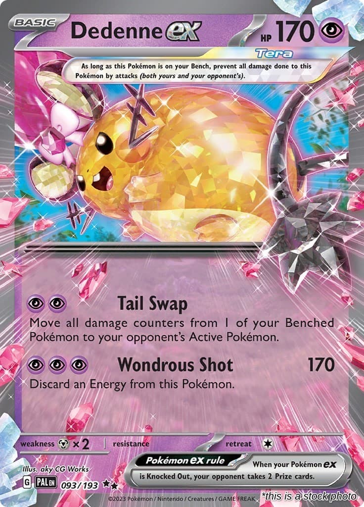 Pokemon Dedenne ex Holofoil 093/193 NM Paldea Evolved