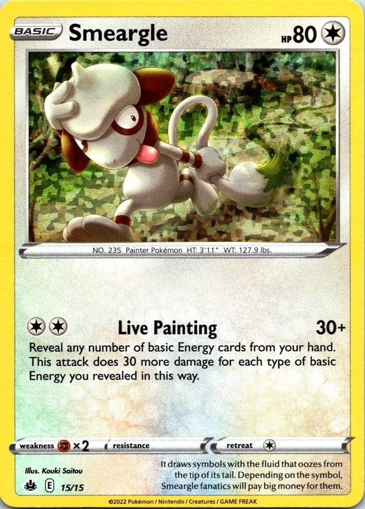 Smeargle 015/015 Promo Holo McDonald's Promos 2022 NM Pokemon