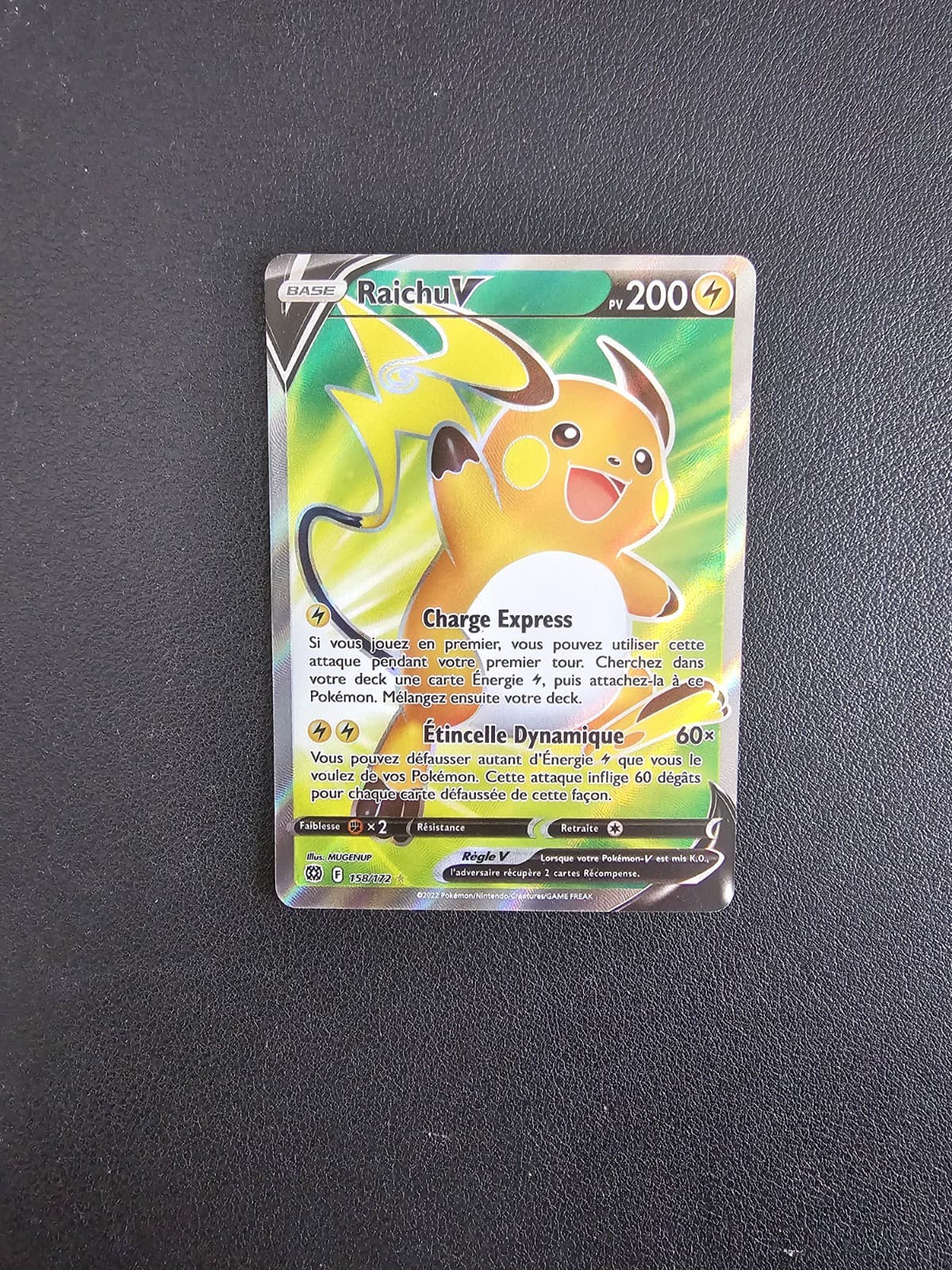 Carte Pokémon Raichu V 158/172 EB09 Epée & Bouclier Stars Etincelantes FR NEUF