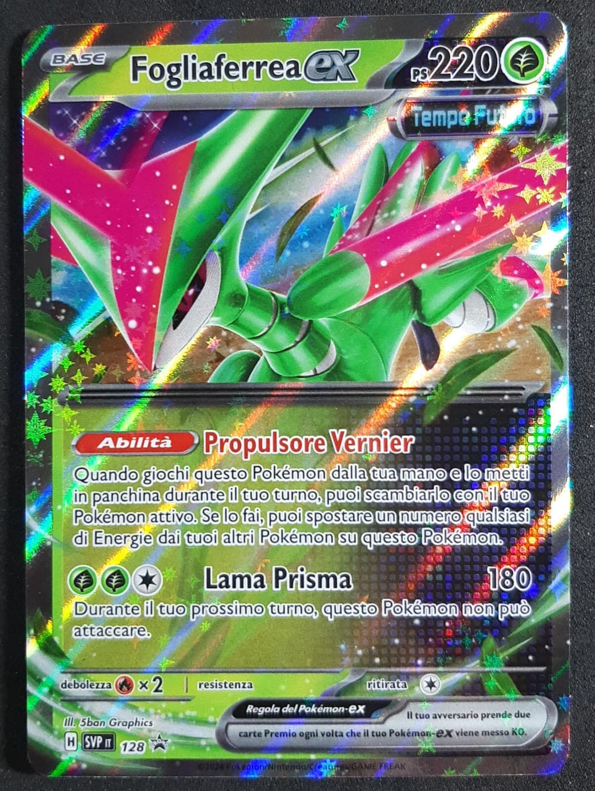 FOGLIAFERREA EX SVP 128 PROMO Black Stars in Italiano POKEMON