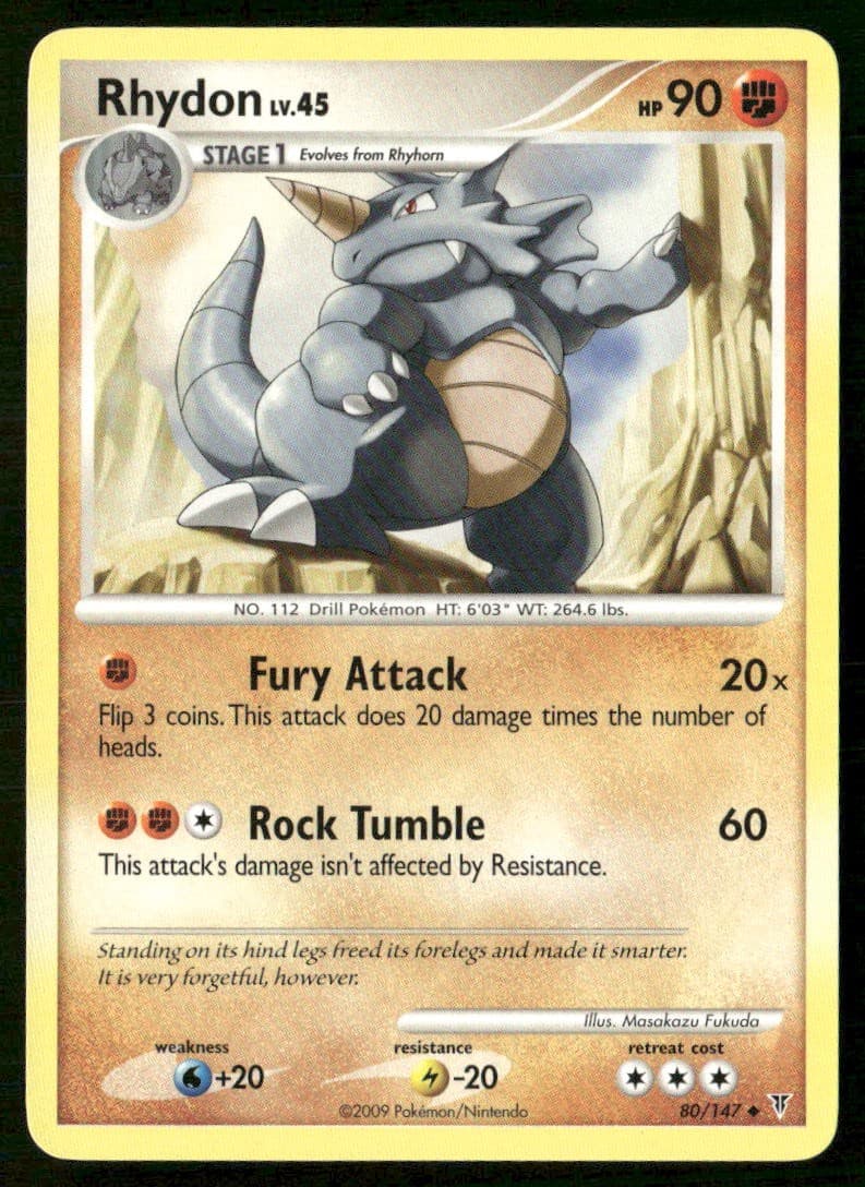 Rhydon 80/147 Uncommon Supreme Victors Pokemon Lightly Played