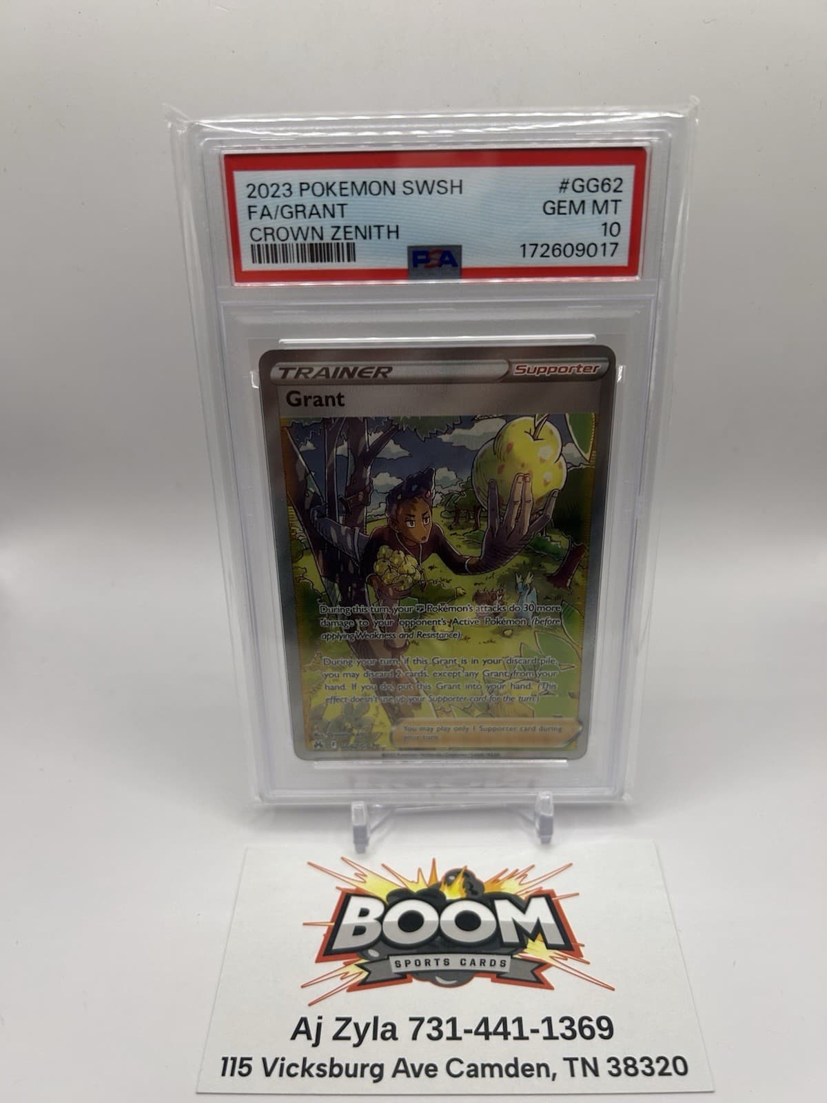 2023 POKEMON SWSH TRAINER GRANT #GG62 CROWN ZENITH PSA 10