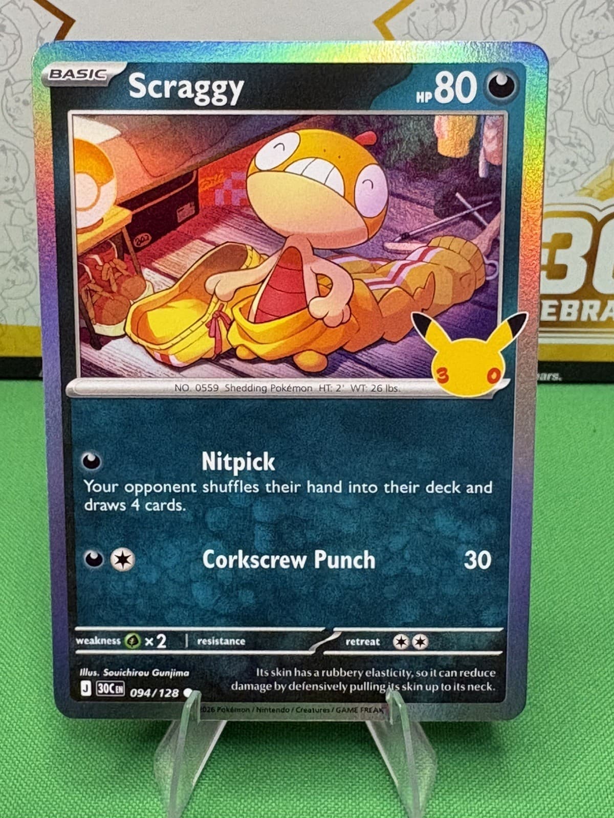 2026 Pokemon ME: 30th Celebration Scraggy 94/128