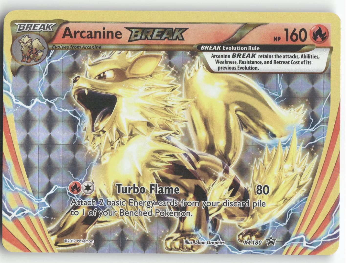 2016 Pokemon XY Arcanine BREAK Black Star Promo #XY180