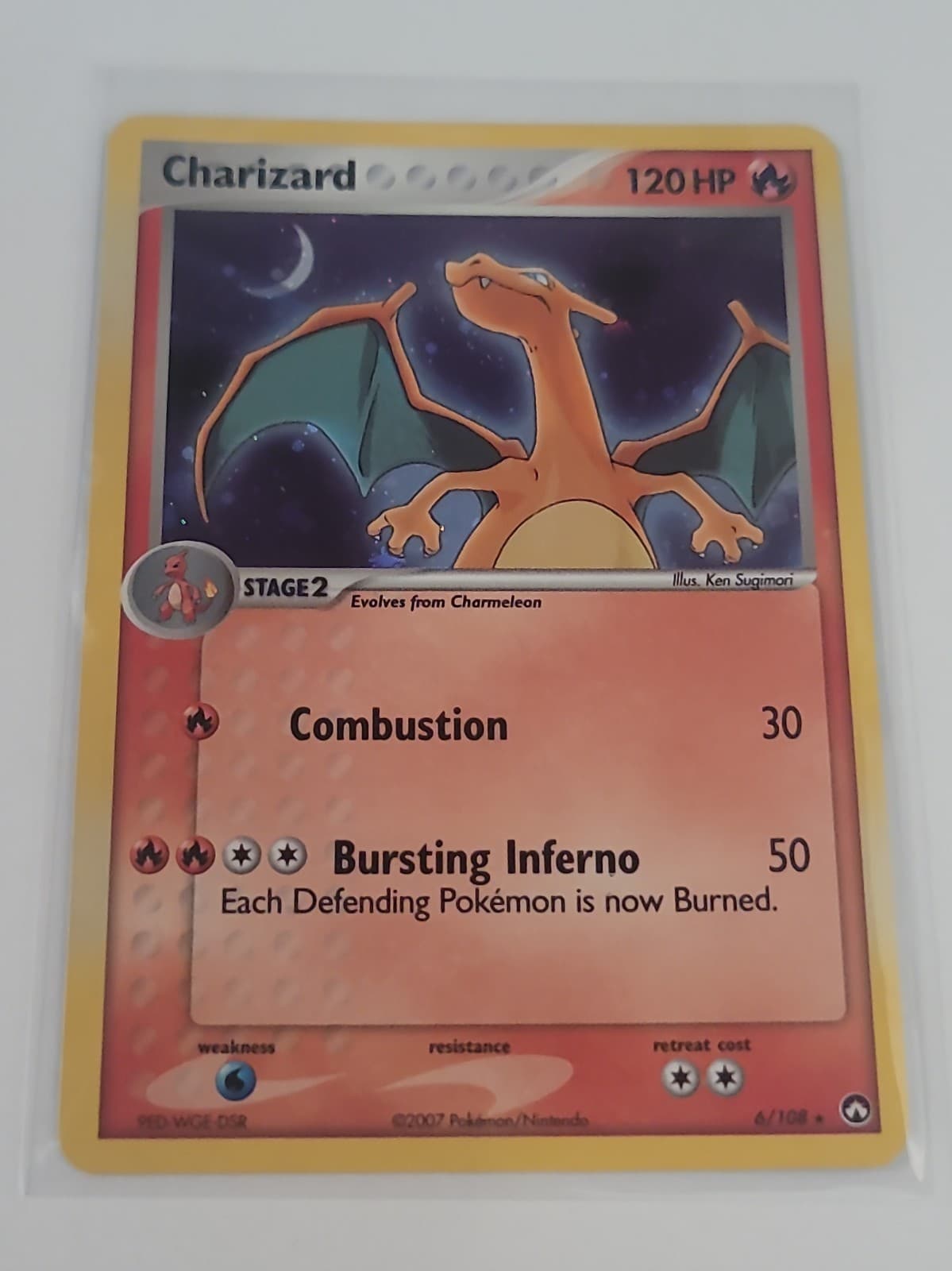 Pokémon TCG Charizard Holo EX Rare 6/108 Power Keepers 2007 LP/MP
