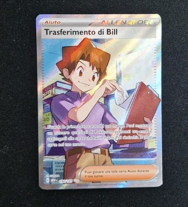POKEMON CARD TRASFERIMENTO DI BILL FULL ART 194/165 151 ITA NEAR MINT