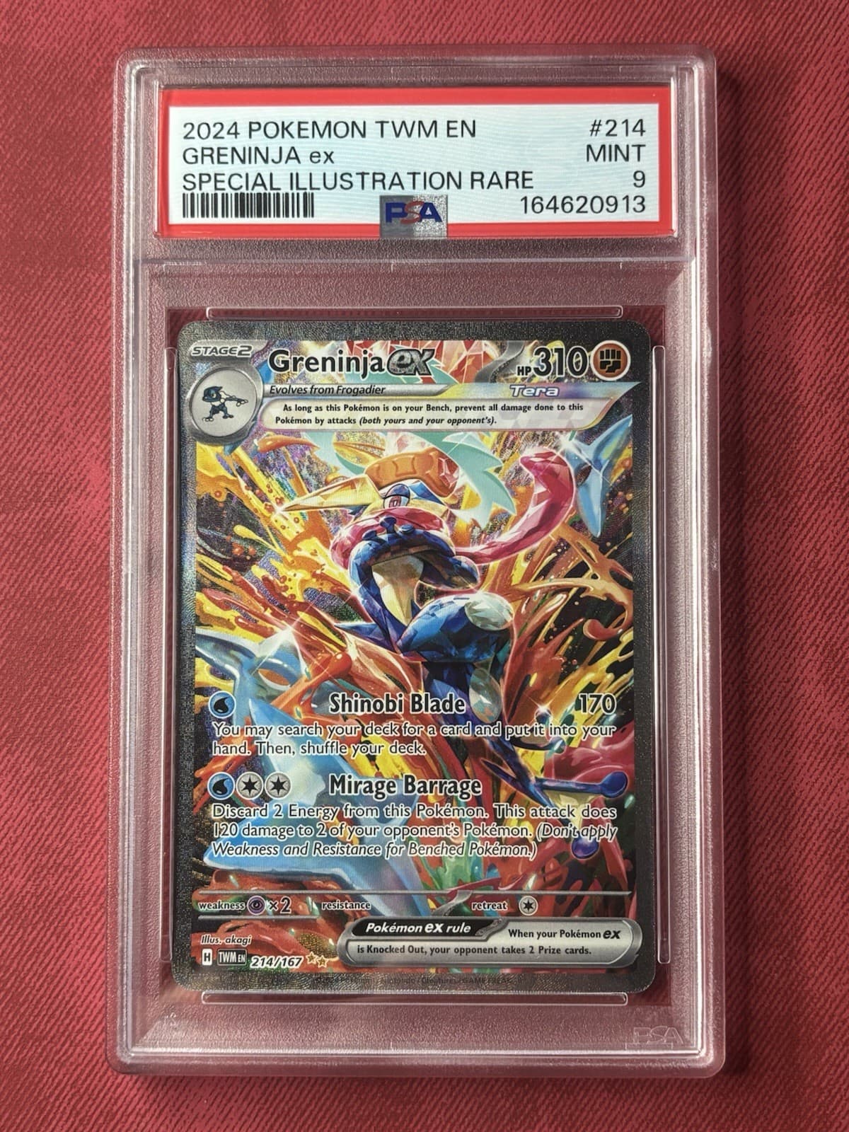 Greninja ex Twilight Masquerade 214/167 PSA 9