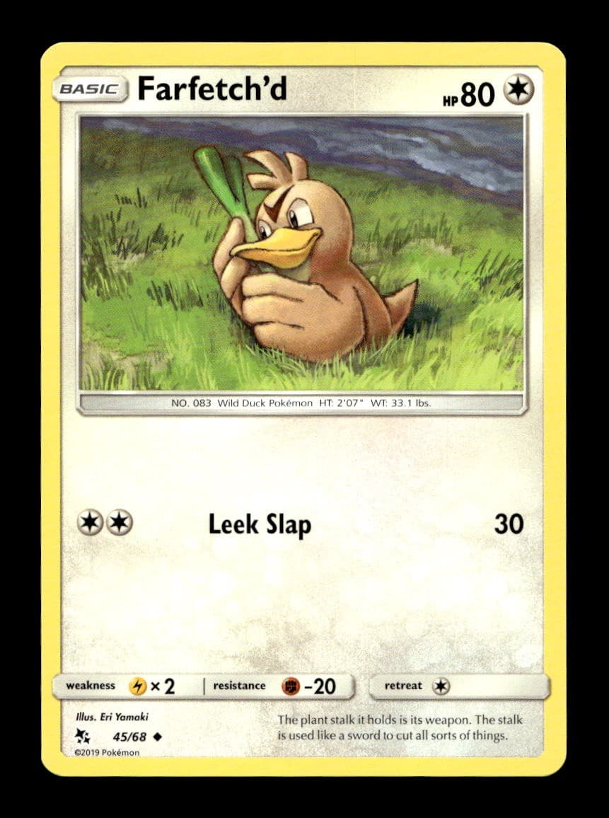 Farfetch'd 45/68 Uncommon Hidden Fates Pokemon Near Mint