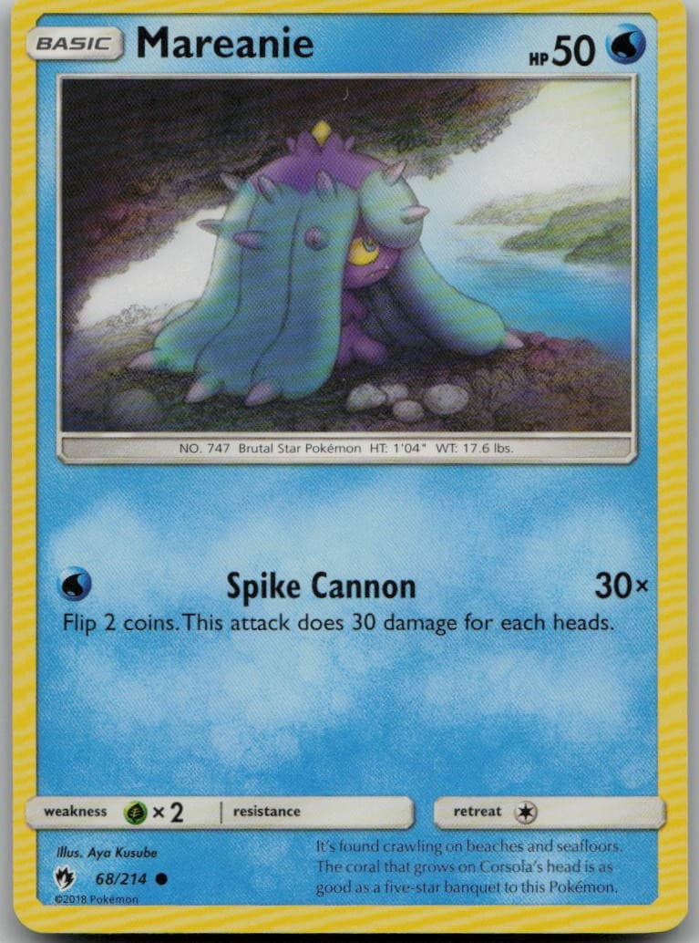 Mareanie (68) 68/214 Common SM - Lost Thunder LP Pokemon