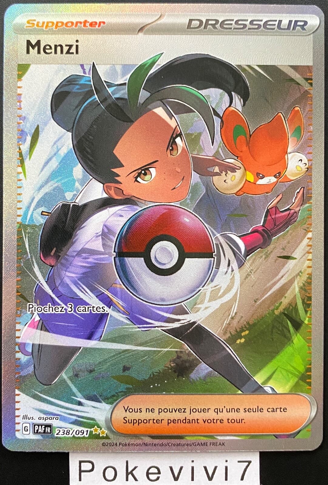 Carte Pokemon MENZI 238/091 FA Full Art EV4.5 Destinées de Paldea PAF FR NEUF