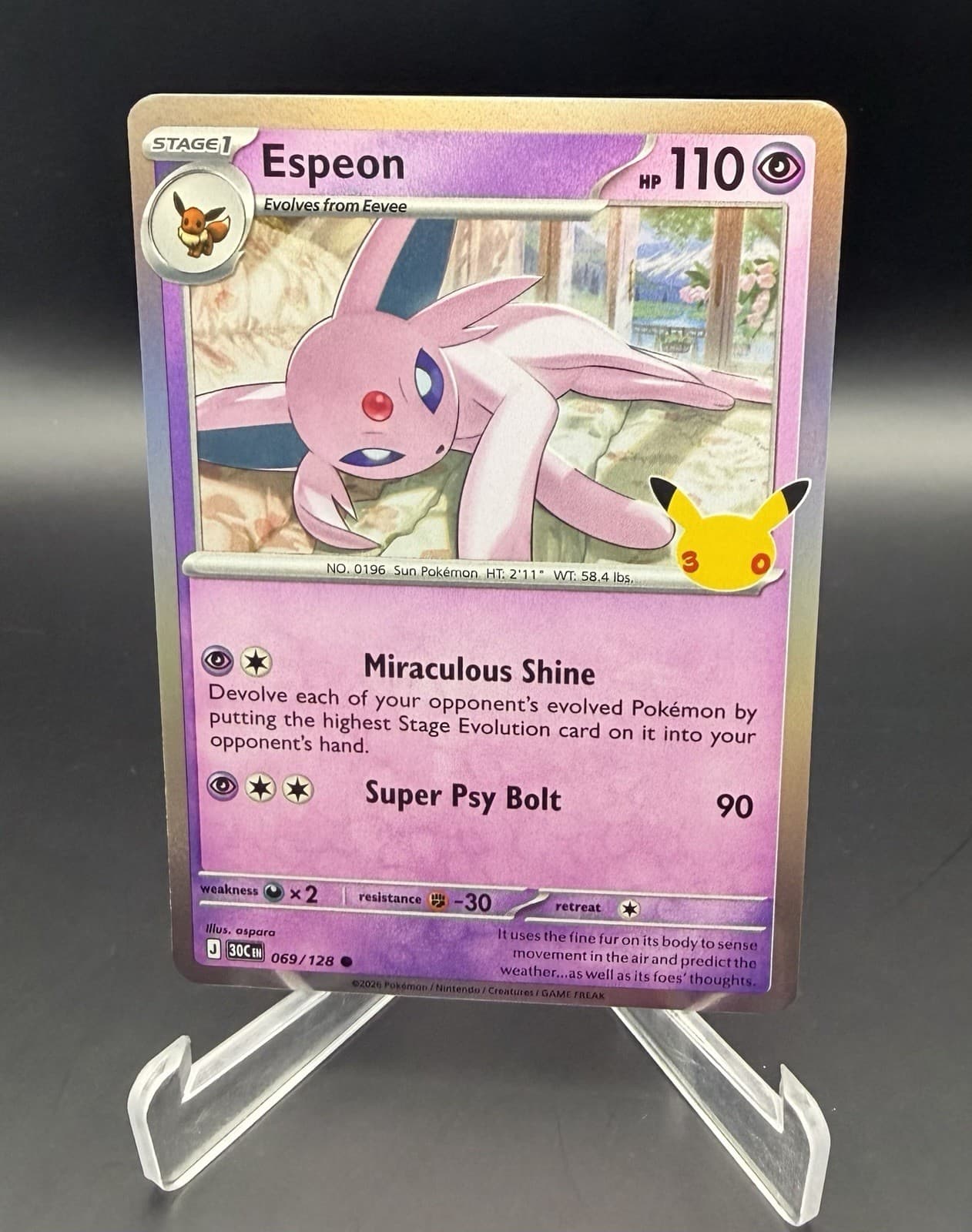 Espeon 069/128 30th Celebration Holo Pokemon TCG