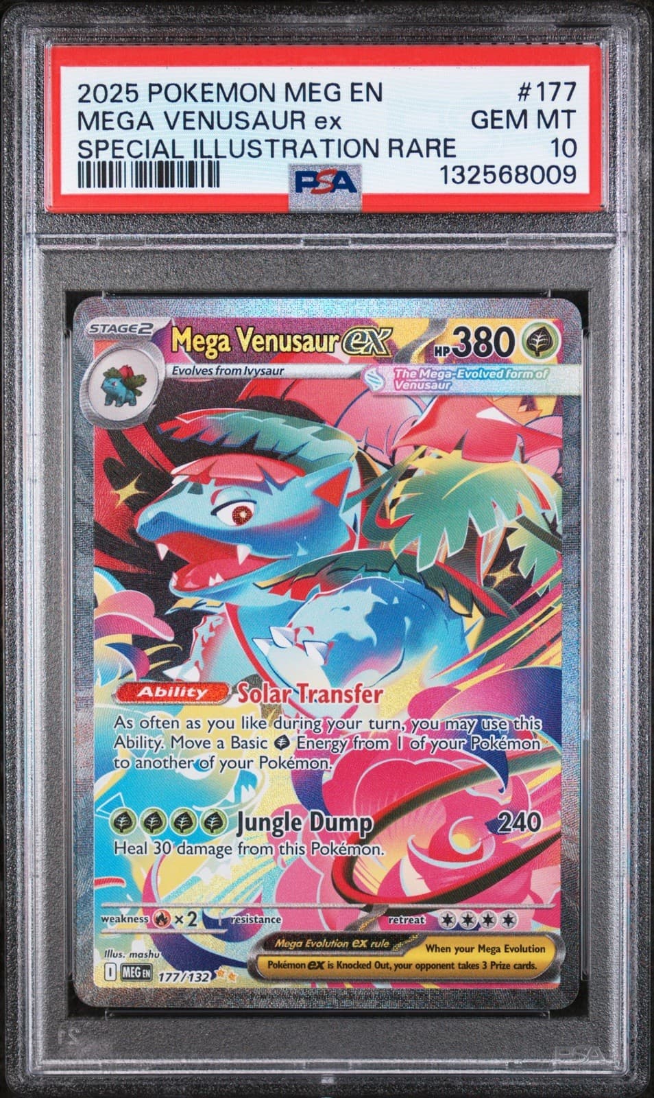 Pokemon 2025 Mega Venusaur ex 177/132 SIR Mega Evolution GEM MINT PSA 10