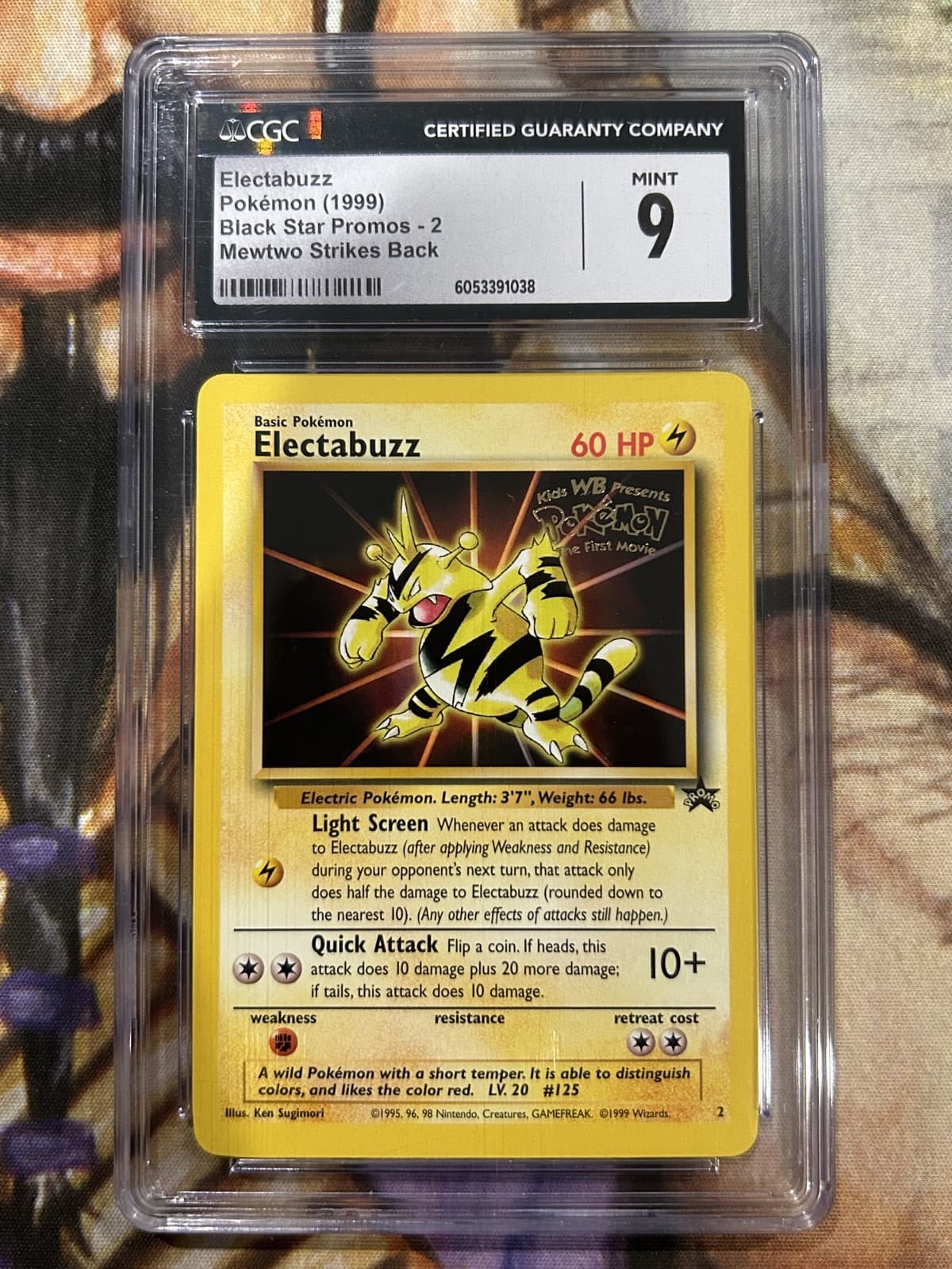 Electabuzz Movie Promo 02/53 Mewtwo Strikes Back WOTC Promo Regular - CGC 9 🔥