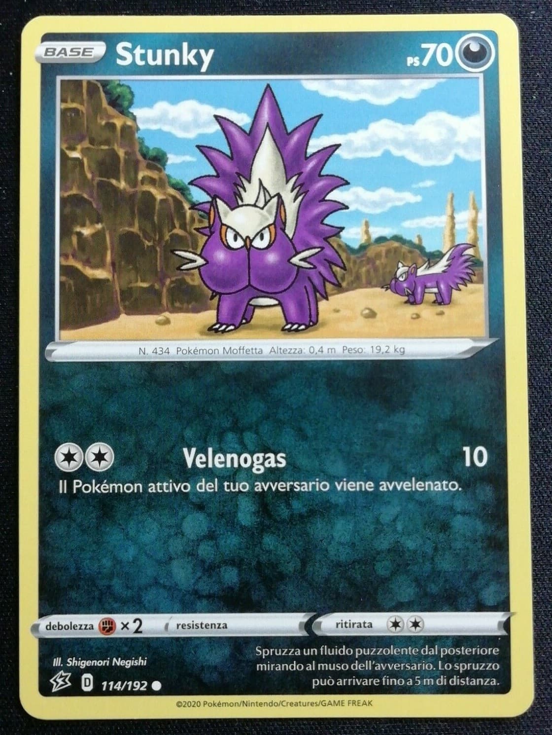 STUNKY 114/192 in Italiano POKEMON Fragore Ribelle