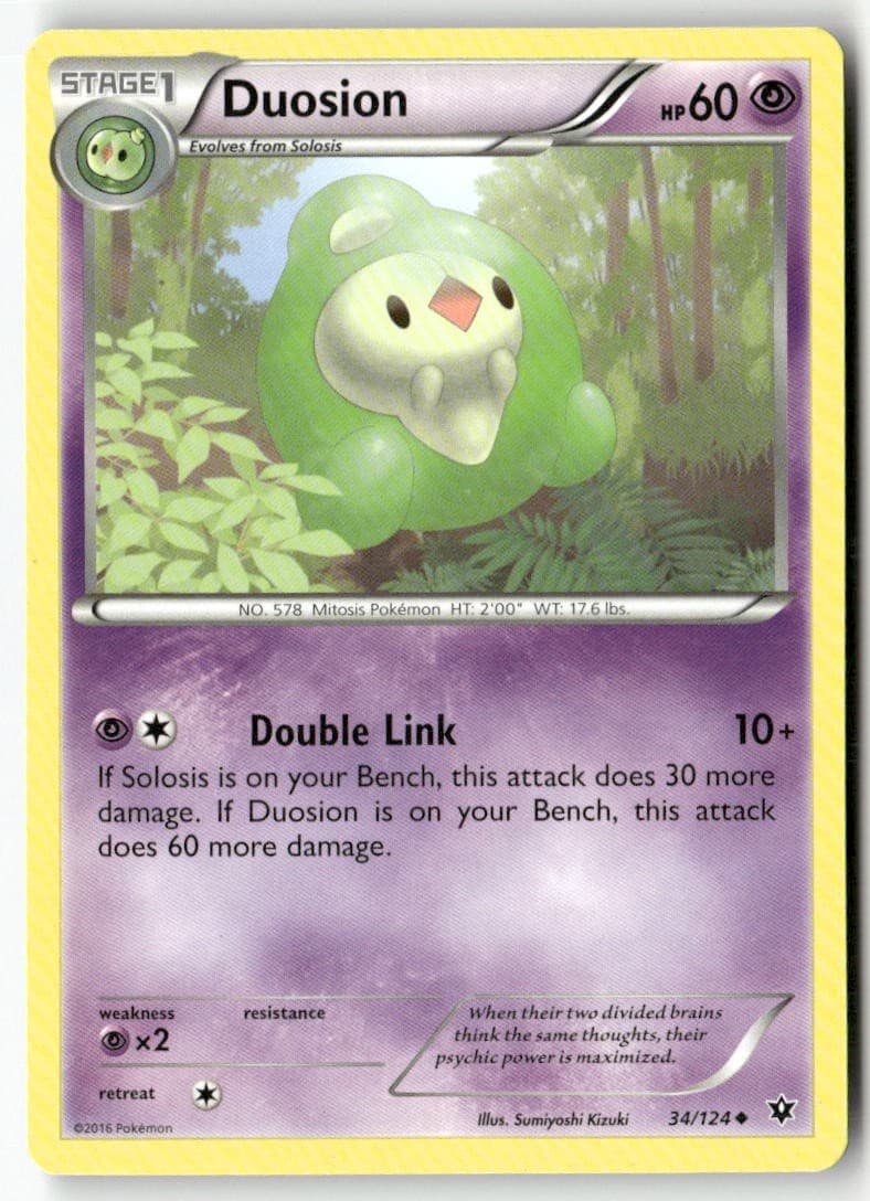 Duosion 34/124 Uncommon Fates Collide Pokemon Moderately Played