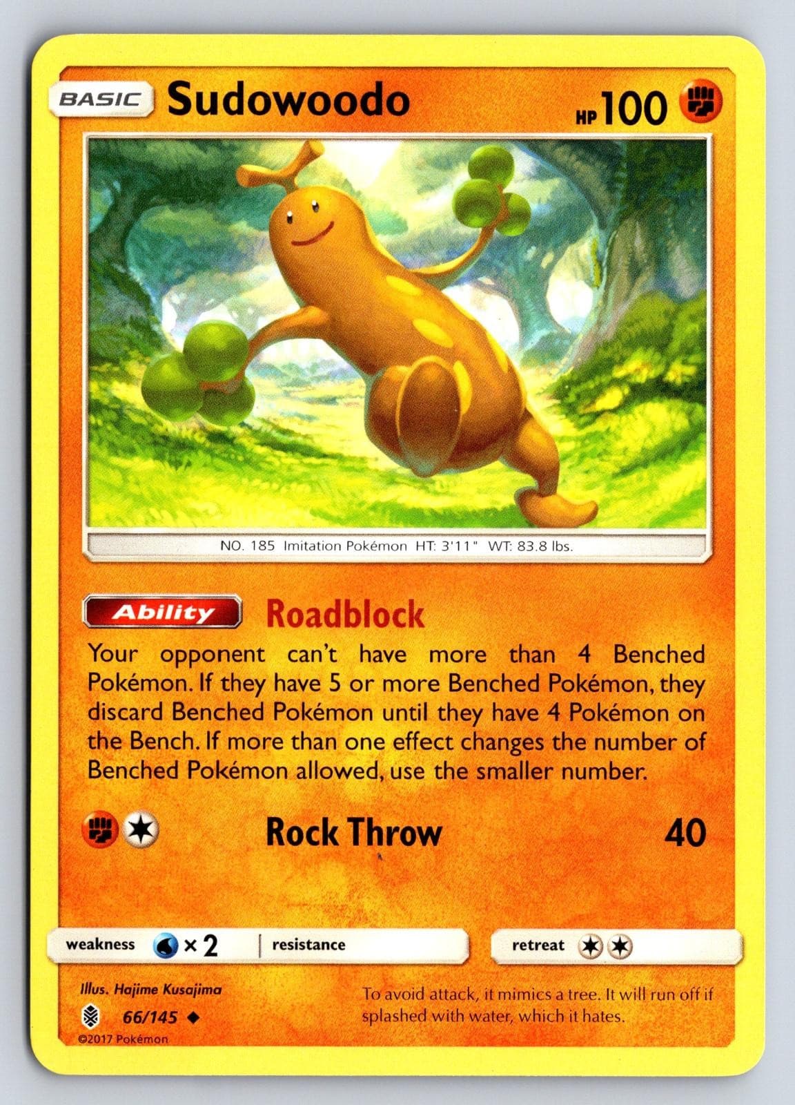 Sudowoodo 66/145 Guardians Rising Pokemon