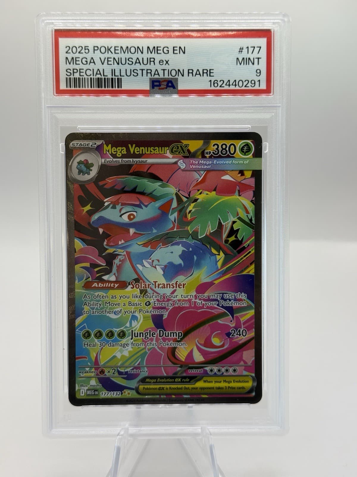 Pokemon Mega Venusaur EX Special Illustration #177/132 PSA Mint 9