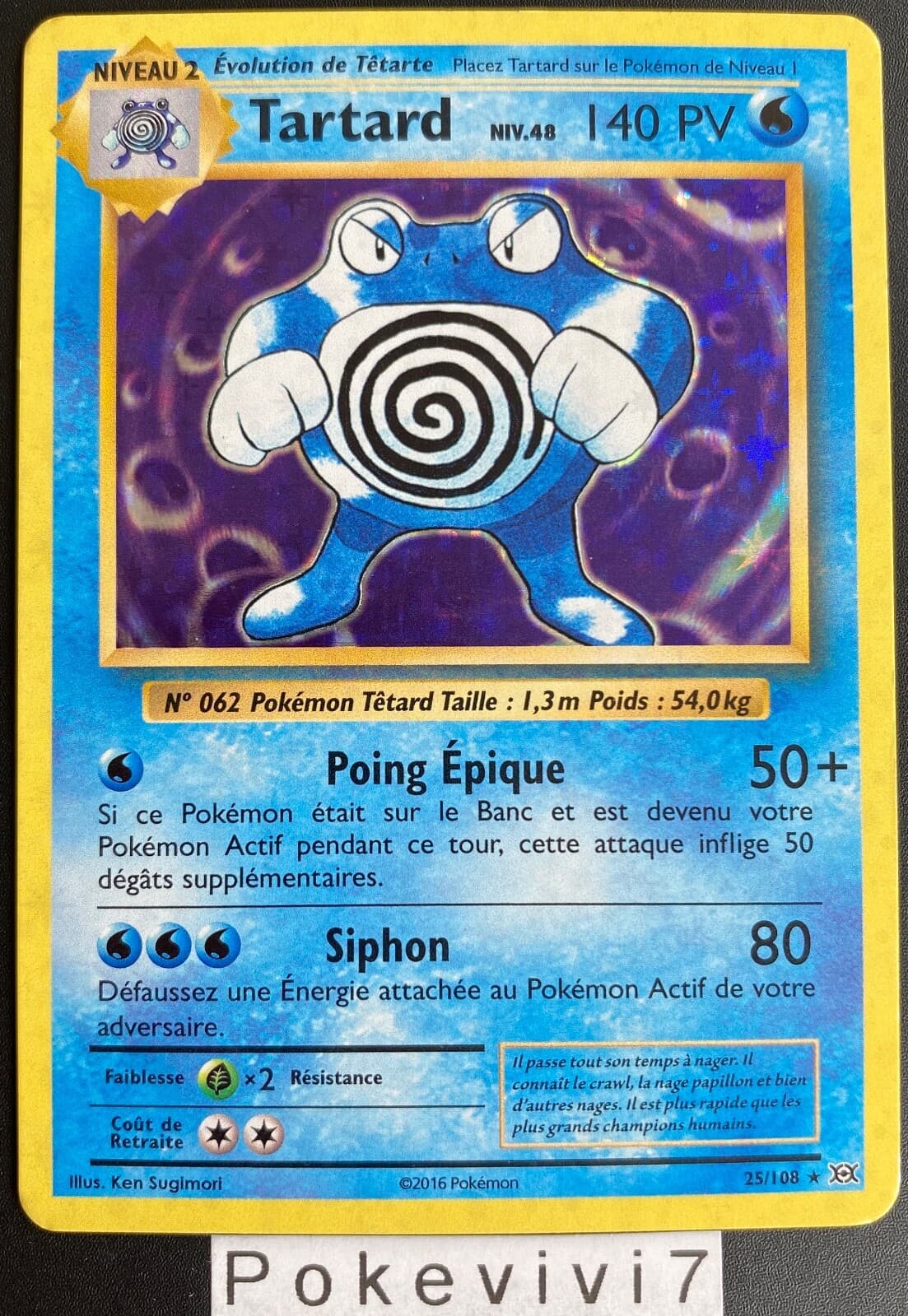 Carte Pokemon TARTARD 25/108 Holo XY12 Evolutions FR OCCASION