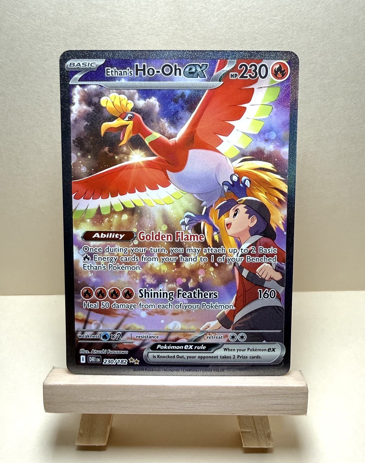 Ethan's Ho-Oh EX 230/182 Destined Rivals Pokemon Holo NM