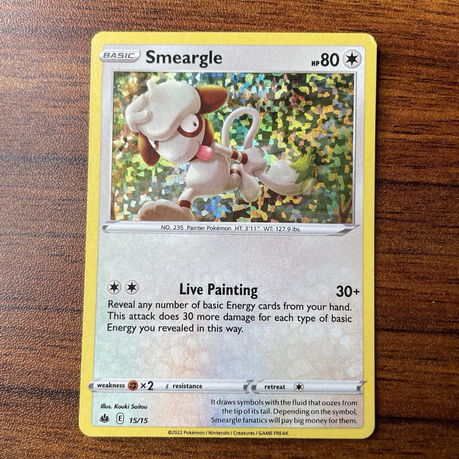Smeargle Holo 15/15 McDonald's Promos 2022 Pokémon TCG MP Free Shipping