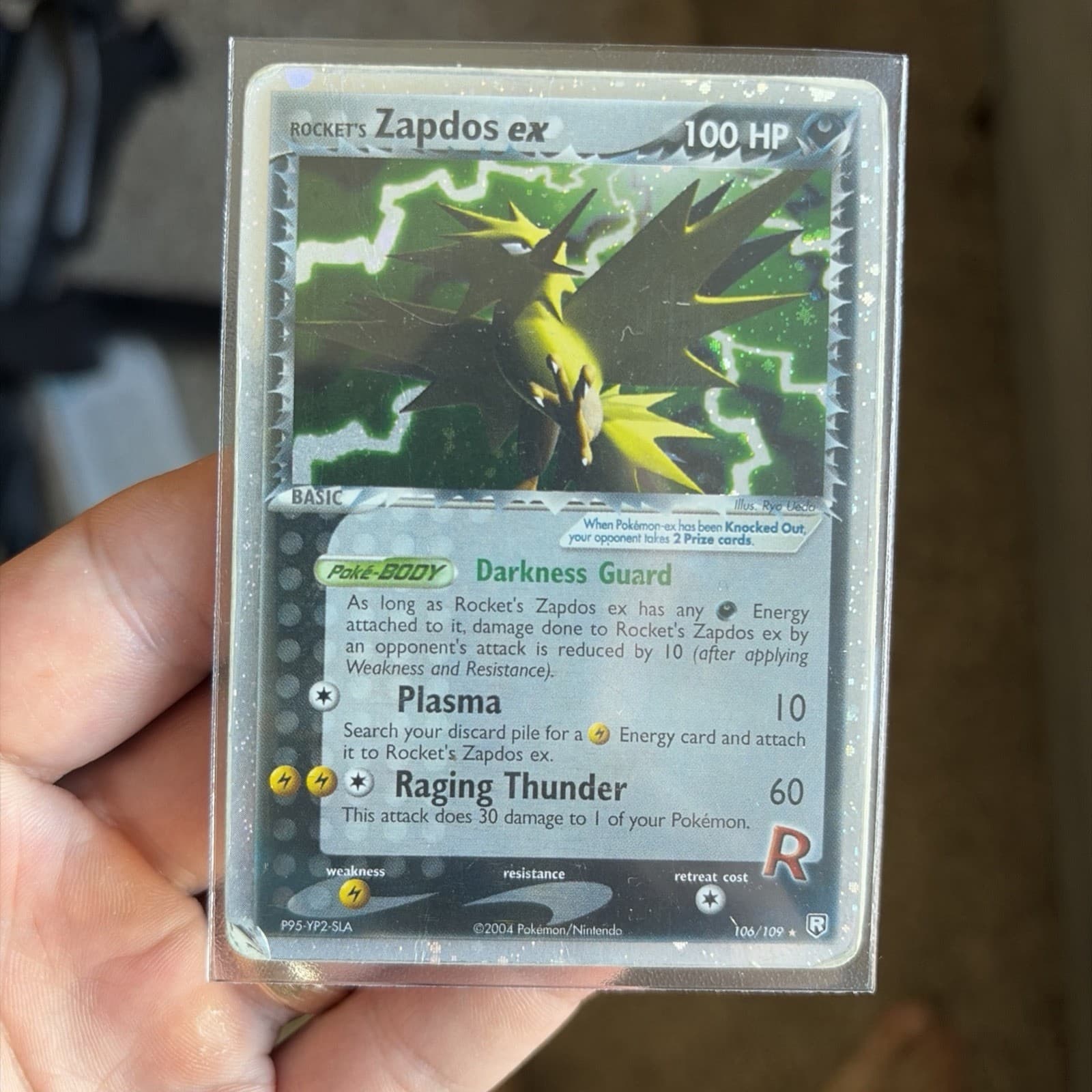 Rocket's Zapdos ex 106/109 Team Rocket Returns Holo Ultra Rare 2004 ENG 100HP
