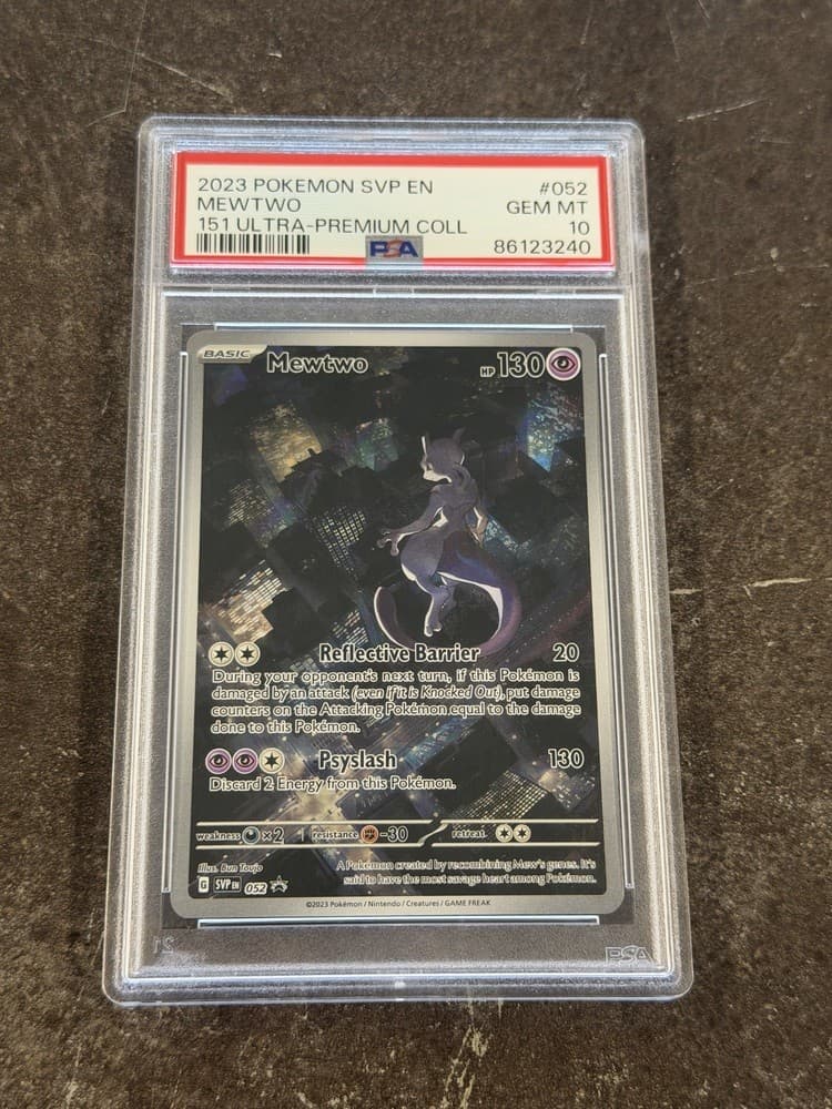Pokemon 2023 - SVP EN - Mewtwo #052 - 151 UPC - PSA 10 (1112545)