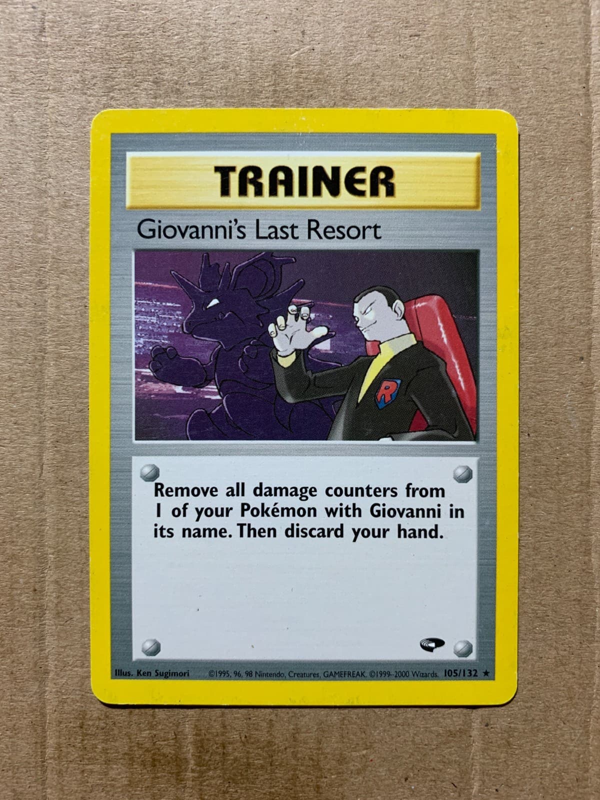 Giovanni's Last Resort 105/132 Gym Challenge - Rare Pokemon Card - HP
