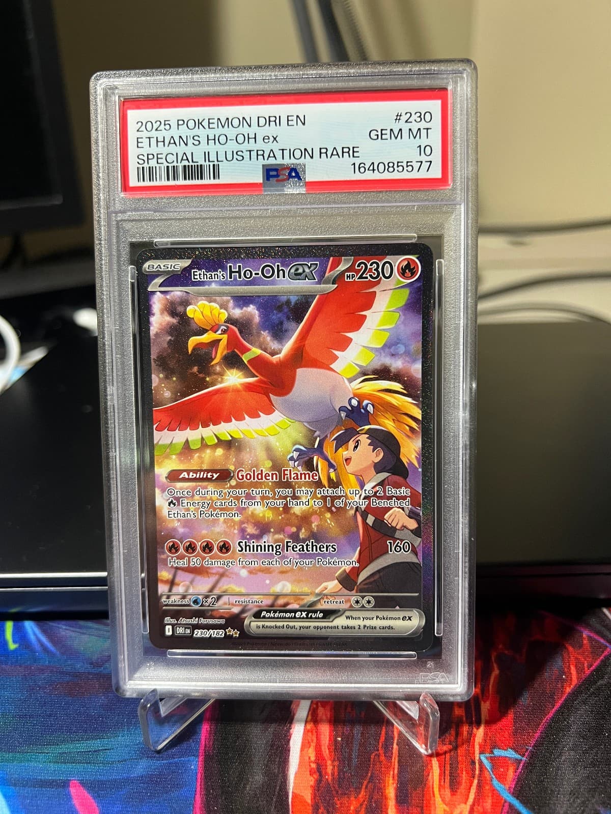 Ethan's Ho-Oh ex 230/182 Sv10: Destined Rivals Holo PSA 10