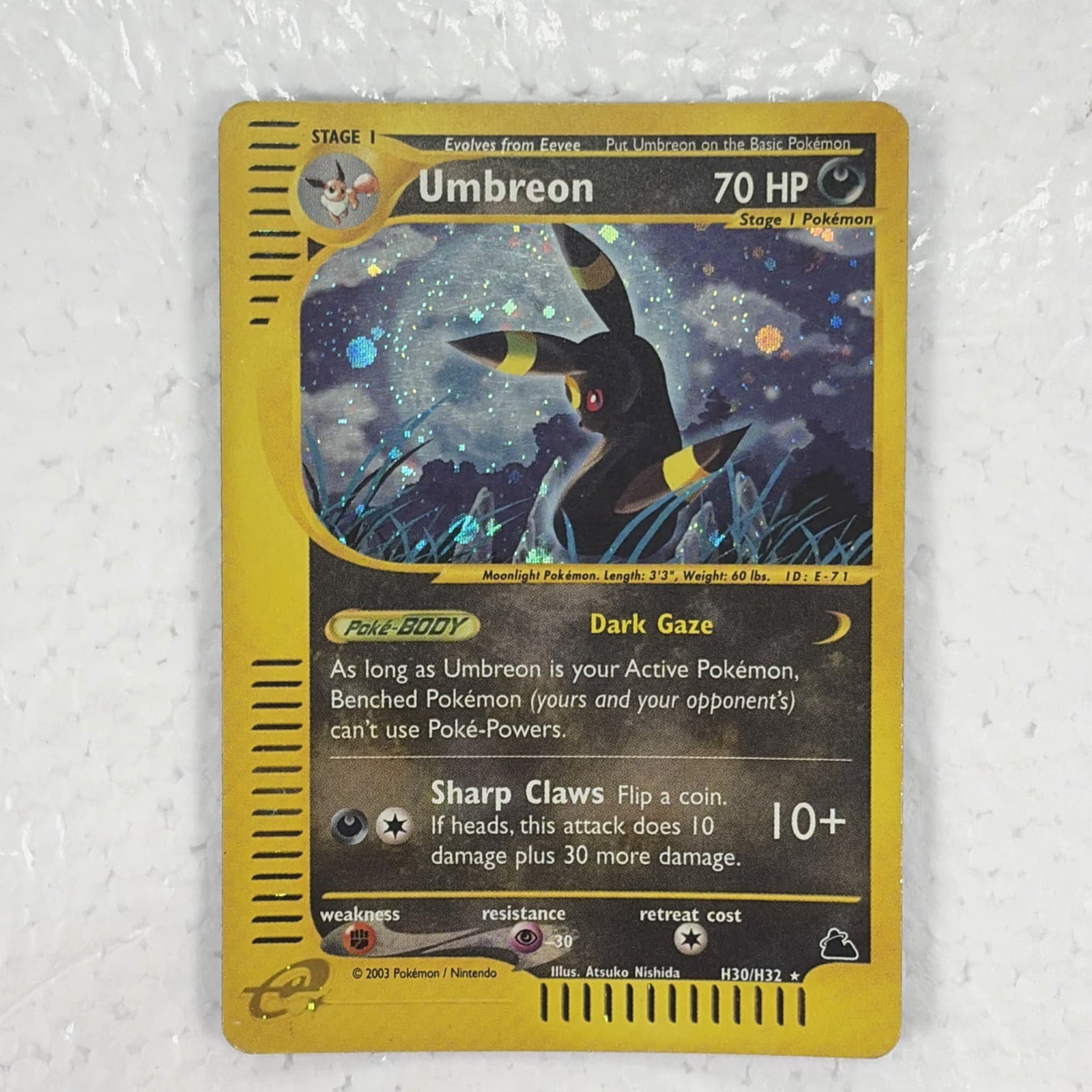 Umbreon H30/H32 Skyridge Holo Ultra Rare Pokemon TCG E-Reader Eevee