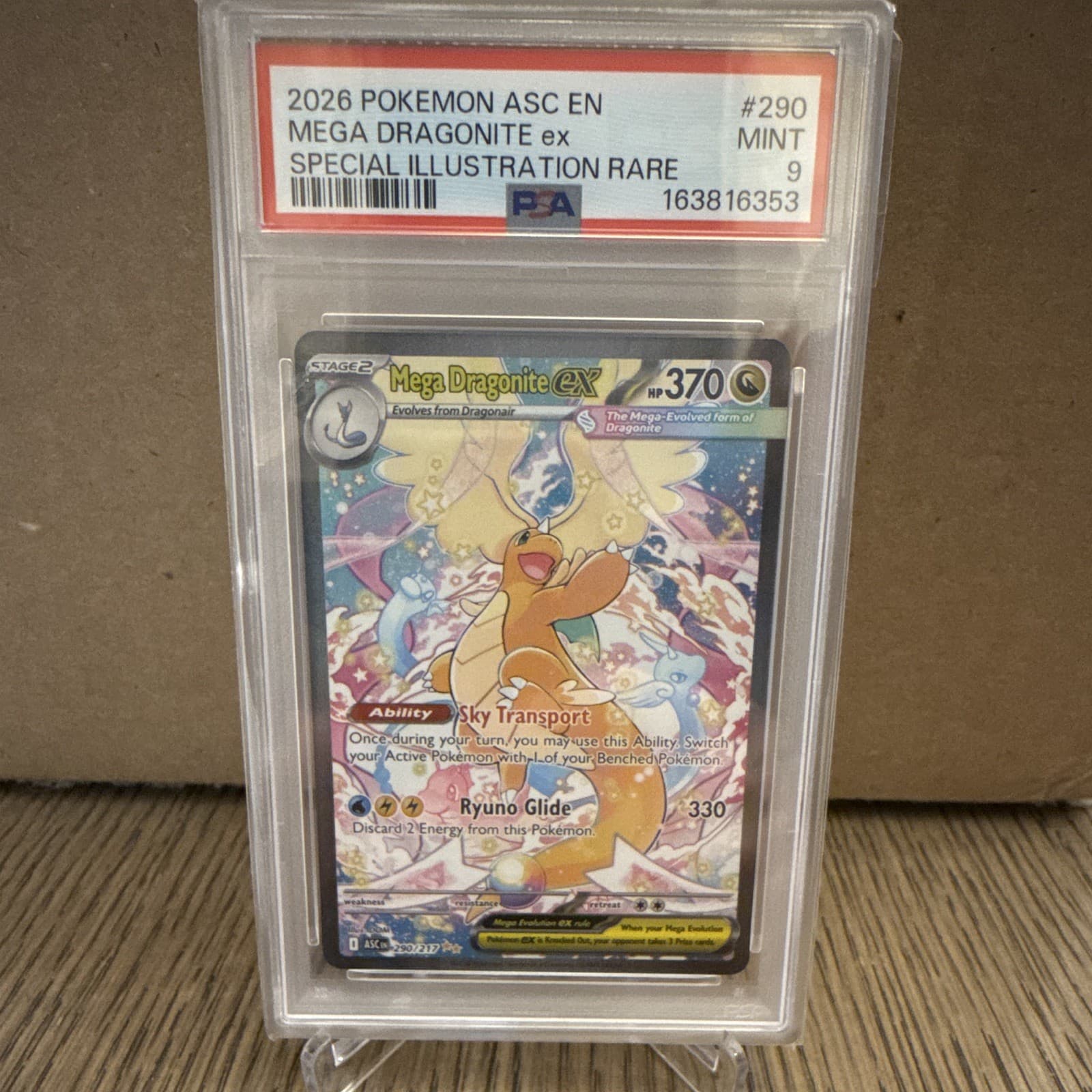 The Pokémon Company Mega Dragonite ex 290/217 EN Holo SIR PSA 9