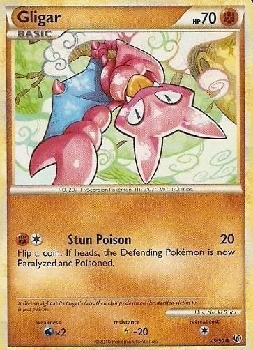 Pokemon - Gligar - 49/90 - Common - HS Undaunted - NM