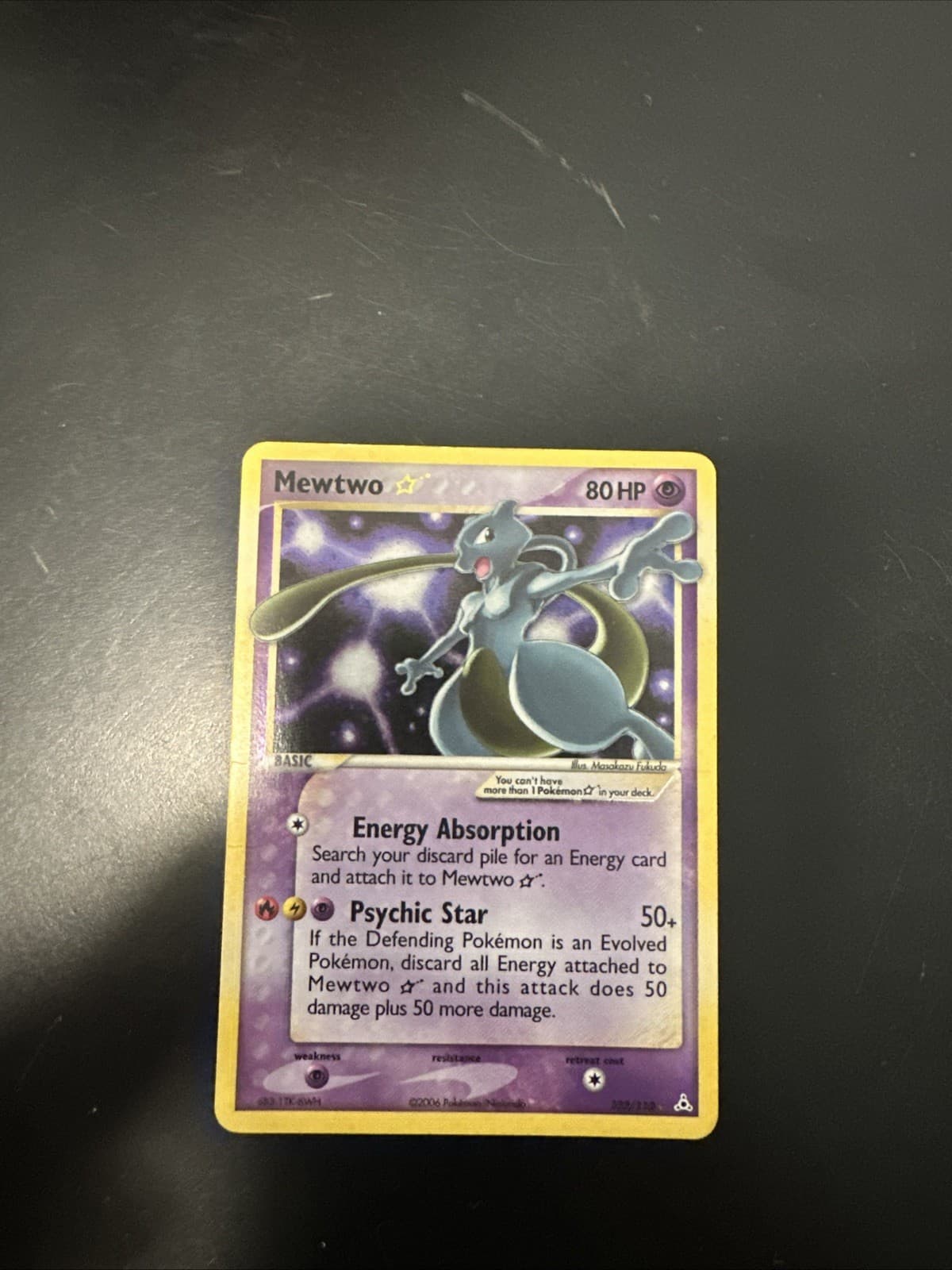 2006 Pokémon Mewtwo Gold Star 103/110 EX Holon Phantoms Holo Rare