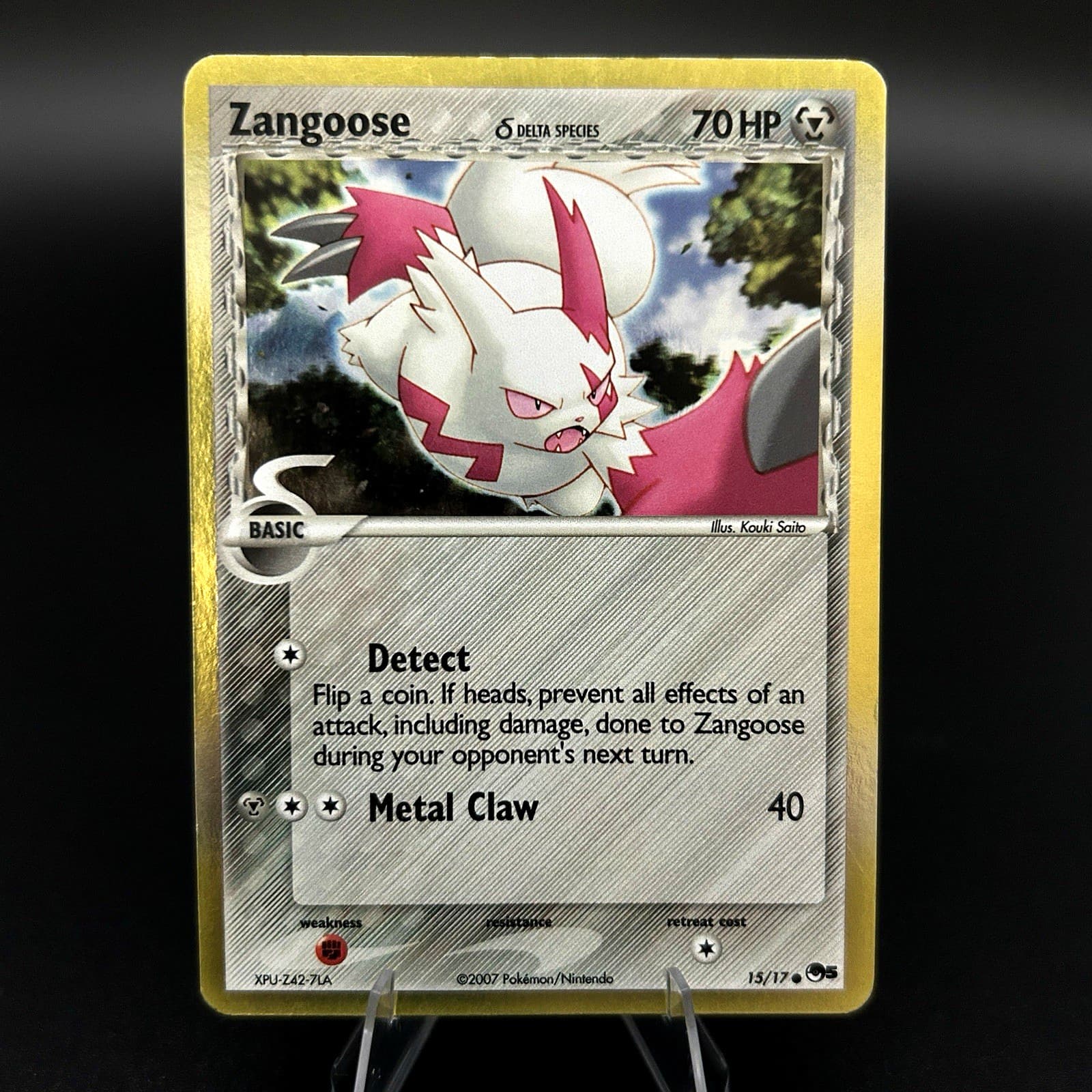 Zangoose 15/17 Holo Common POP Series 5 Pokemon Card
