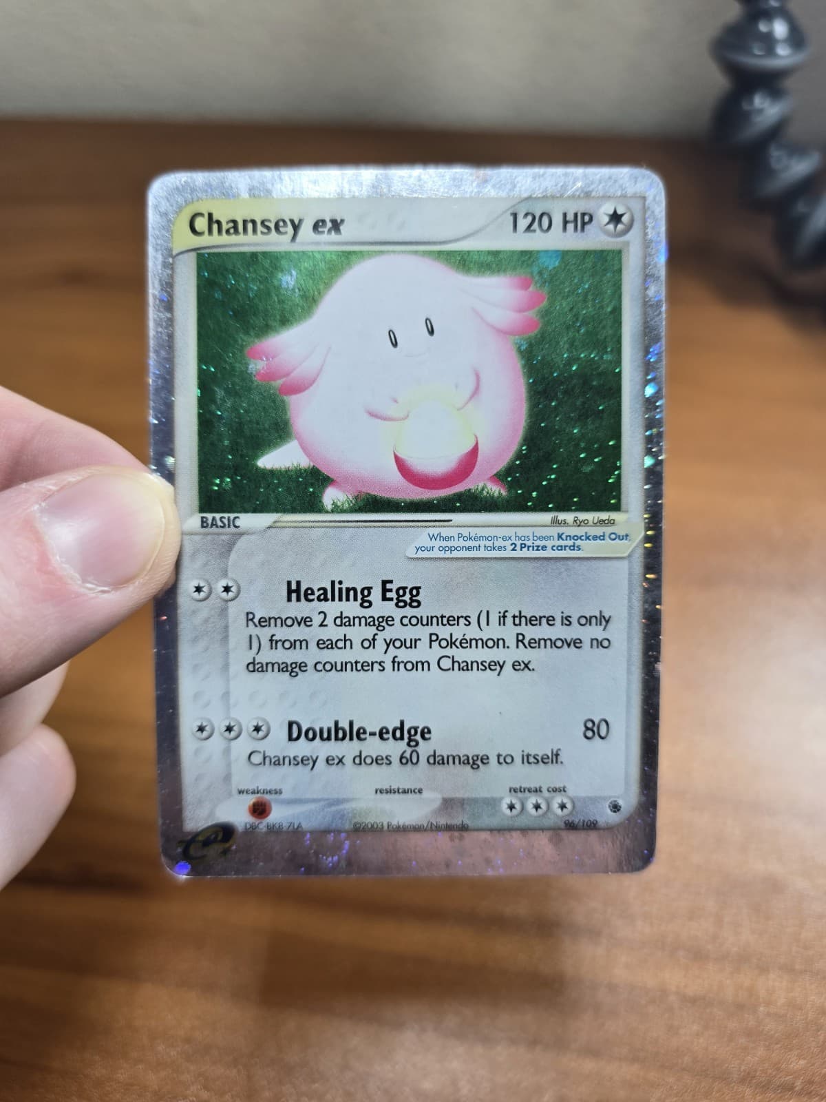Pokemon Sapphire & Ruby Set Unlimited Chansey ex 96/109 Holo Rare MP