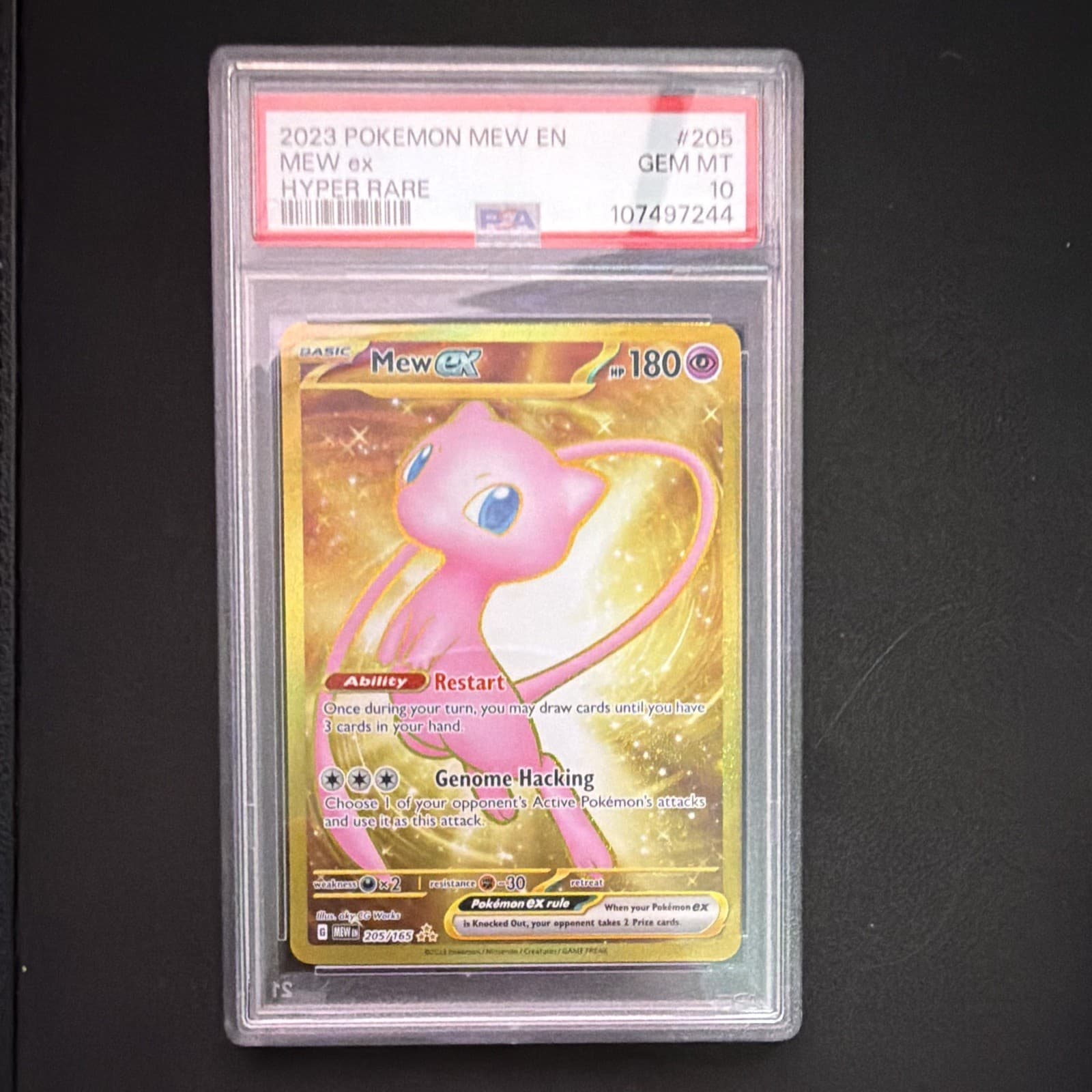 Pokemon PSA 10 2023 Mew ex 205/165 SV 151 Hyper Rare Holo English